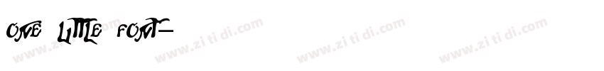 one little font字体转换